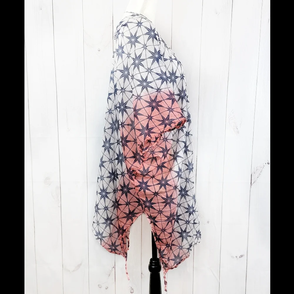 Roberta Roller Rabbit Slate Beach Shrug Coverup Sole Navy
